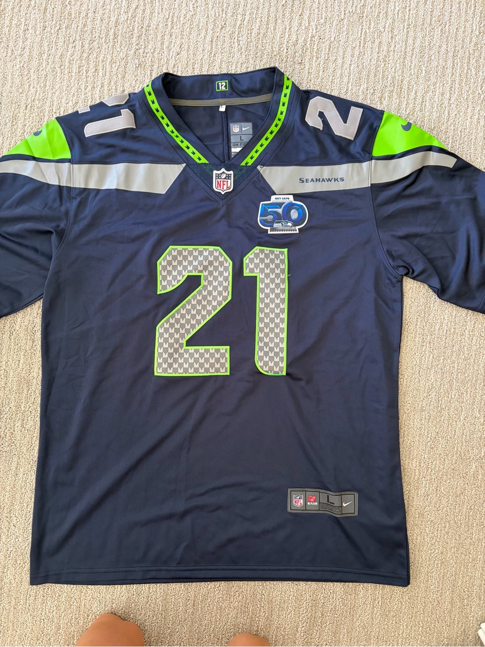 Seattle Seahawks Witherspoon #21 unofficial jersey
